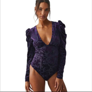 Free People Deep Sea Magic Hour Bodysuit Women's Size S NWT